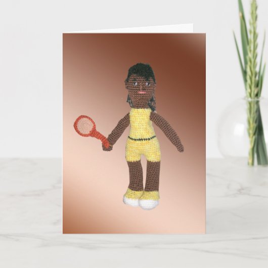 グリーティングカード – Tennis Playerのモチベーション サンキューカード (正面)