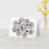 グリーティングカードyyyang swirlデザイン カード (黄色い花)