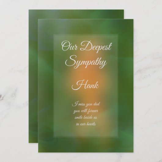 グリーティングカーパーソナライズされたドの共感表 (正面/裏面)