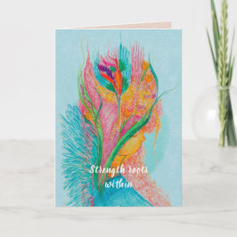 グリーティングカー感動的ド内の強さ根 サンキューカード