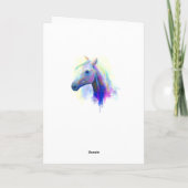 グリーティングカー数々のド、抽象芸術色の頭の馬 カード (裏面)