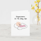 グリーティングカー生まれド新女の子 カード (黄色い花)