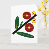 グリーティングカー空白のド カード (黄色い花)