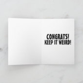 グリーティングカー結婚ドの後におもしろい奇妙に カード (内部)