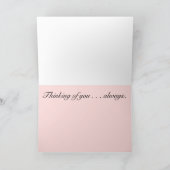 グリーティングカー考えるド – あなたの – 赤い《植物》百日草 カード (内部)