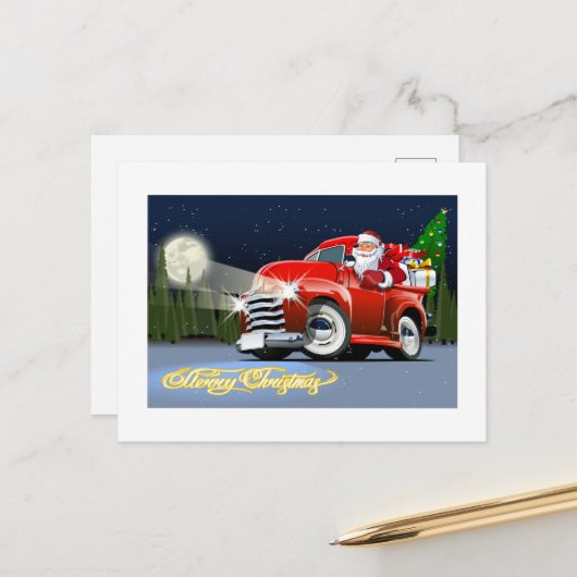 グリーティングクリスマスカード ポストカード (正面/裏面インサイチュ)