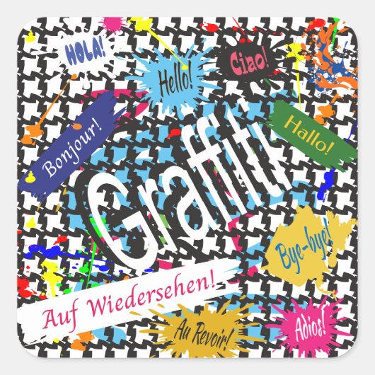 グリーティンググラフィティ スクエアシール (正面)