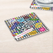 グリーティンググラフィティ スクエアペーパーコースター (アングル)