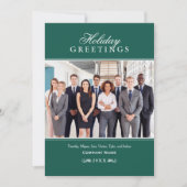 グリーティンググリーン企業のビジネスフォト シーズンカード (正面)