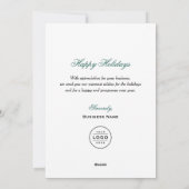 グリーティンググリーン企業のビジネスフォト シーズンカード (裏面)