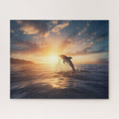 グリーティングザサンライズドルフィンジグソーパズル ジグソーパズル (横)