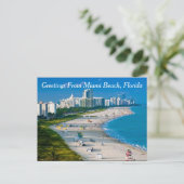グリーティングスfromマイアミビーチ ポストカード (スタンド正面)