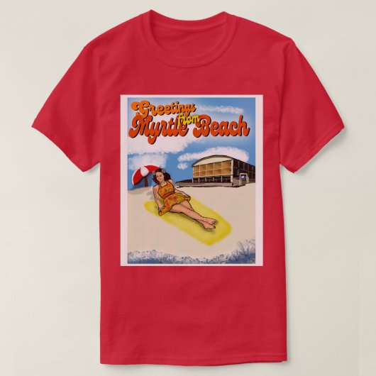 グリーティングスfromマートルビーチ tシャツ (デザイン正面)