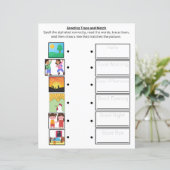 グリーティングトレースと照合ワークシー子供へト (スタンド正面)