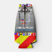 グリーティングニューポ航海のートRIフラパーソナライズされたグ ボトルクーラー (裏面)