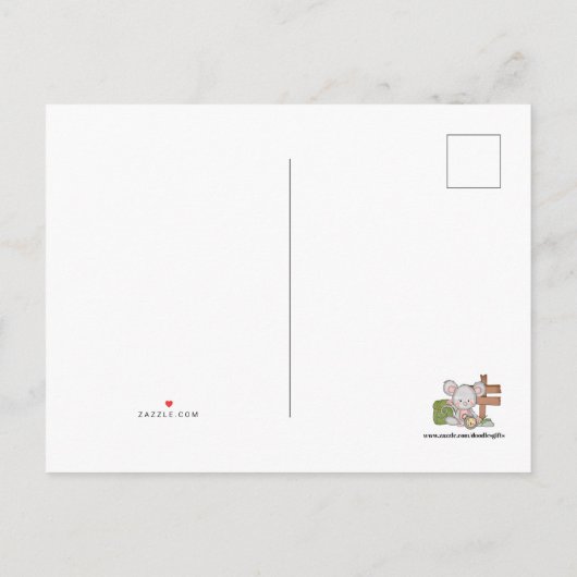 グリーティングハイキングマウスのはがきを追加する 案内ポストカード (裏面)