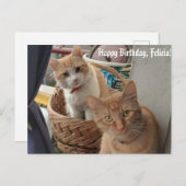 グリーティングバースデーフラットカード ポストカード (正面/裏面)