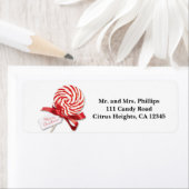 グリーティングホリデー付きクリスマスキャンディースッカー ラベル (インサイチュ)