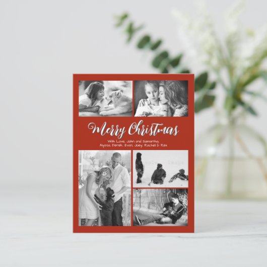 グリーティング写真数々の家族のクリスマスポストカード シーズンポストカード (スタンド正面)