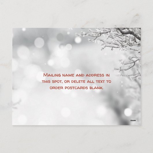 グリーティング写真数々の家族のクリスマスポストカード シーズンポストカード (裏面)