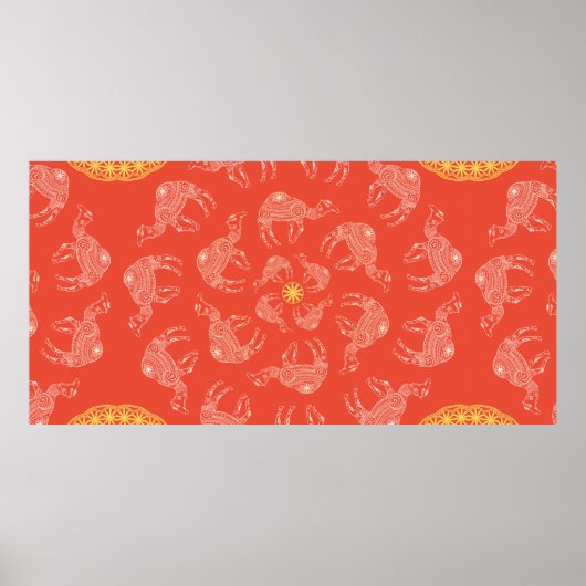 グリーティング美しいカードとラクダ。アニメーションのフレーム ポスター (正面)