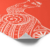 グリーティング美しいカードとラクダ。アニメーションのフレーム ポスター (角)