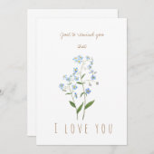 グリーティング・忘れカードの水色の青 招待状 (正面/裏面)