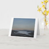 グリーティン空白のグカードハドソン川の風景 カード (黄色い花)