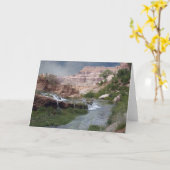 グリーティ空白のングカード、壊れていない滝 カード (黄色い花)