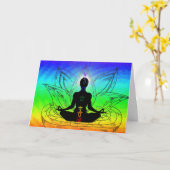 グリーテカラフルィングカードをチャクラに送る カード (黄色い花)