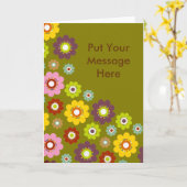 グリーテパーソナライズされたィングカード – 花 カード (黄色い花)
