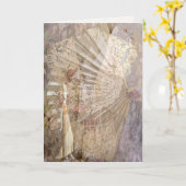 グリーテビクトリアンィングカード カード (黄色い花)