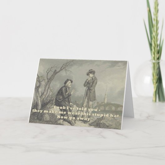 グリーテユーモアのあるィングスカードおもしろいスコティッシュ誕生日 カード (正面)