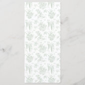 グリートワールフローラヴィンテージブライダルシャワー歓迎 メニュー (裏面)