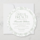 グリートワールフローラヴィンテージブライダルシャワー 招待状 (正面)