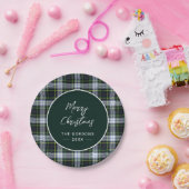 グリードスクリプト素朴クランタータンチェック ペーパープレート (パーティー)