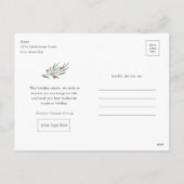 グリーナリーアーチスクモダンリットビジネスホリデーカード シーズンポストカード (裏面)