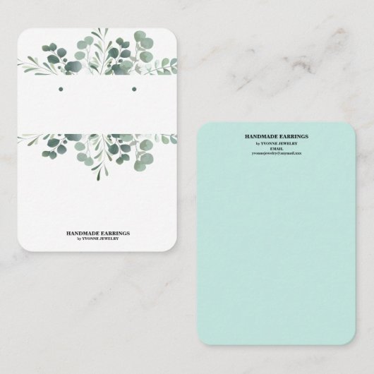 グリーナリーイヤリングディスプレイ名刺 名刺 (正面/裏面)