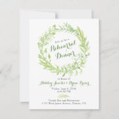 グリーナリーウォータコロリースリハーサルディナー 招待状 (正面)