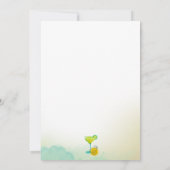 グリーナリーウォーターカラーマルガリータライムブライダルシャワー 招待状 (裏面)