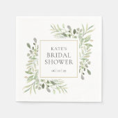 グリーナリーウォーターブライダルシャワー スタンダードカクテルナプキン (正面)