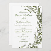 グリーナリーウォーター結婚式招待状 招待状 (正面/裏面)