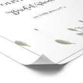 グリーナリーウォーター色フローラブライダルシャワーへようこそ ポスター (角)