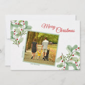グリーナリーエレガントメリークリスマスホリデーカード シーズンカード (正面)