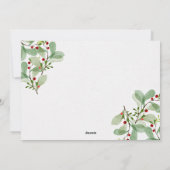 グリーナリーエレガントメリークリスマスホリデーカード シーズンカード (裏面)