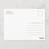 グリーナリーカボチャ秋ブライダルシャワーサンキューユー ポストカード (裏面)