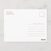 グリーナリーカボチャ秋ブライダルシャワーサンキューユー ポストカード (裏面)