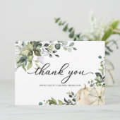 グリーナリーカボチャ秋ブライダルシャワーサンキューユー 招待状 (スタンド正面)