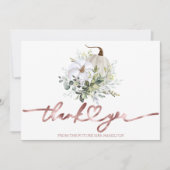 グリーナリーカボチャ秋ブライダルシャワーサンキューユー 招待状 (正面)