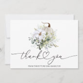 グリーナリーカボチャ秋ブライダルシャワーサンキューユー 招待状 (正面)